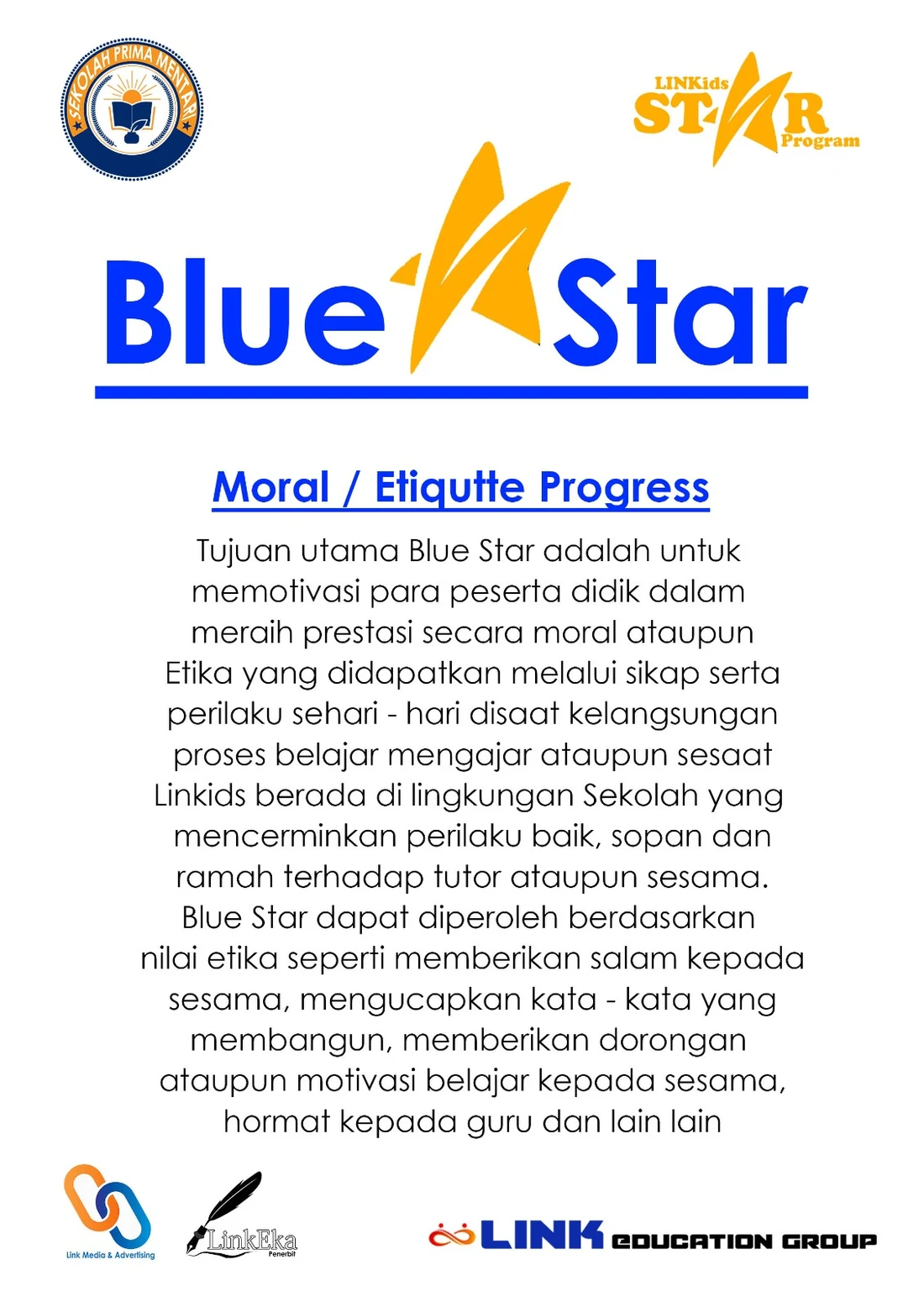 Blue Star — Moral / Etiquette Progress.
